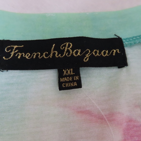 🌹4 for$20🌹 French Bazaar Sparkle Flower Tunic Shirt XXL - Picture 6 of 10